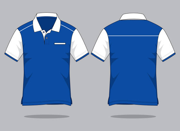 170+ White Polo Shirt Design With Dark Blue Collar Stock Illustrations, Royalty-Free Vector ...
