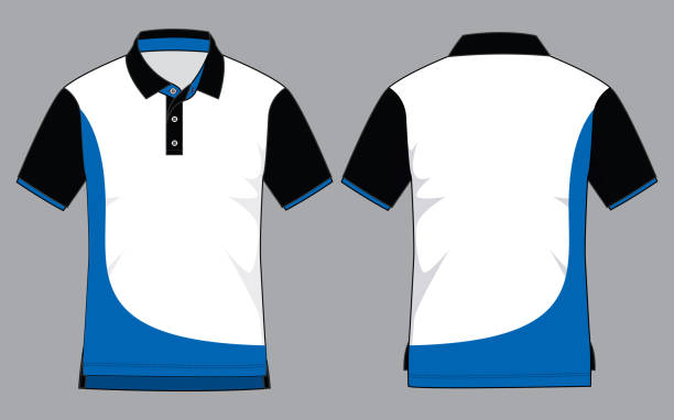 Polo Shirt Design Vector Front and Back View slopestyle stock illustrations