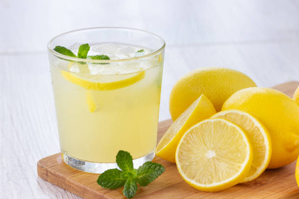 istock Fresh citrus lemonade water with lemon, mint and ice. 1190311743