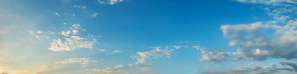 istock Panorama sky with cloud on a sunny day. Beautiful cirrus cloud. 1190319008