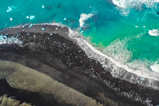 istock Diamond Beach Bird's-eye view  Iceland 1190319723
