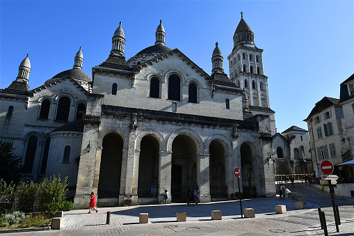 Famous church with beautiful architecture. Famous tourist place in Spain, Europe.