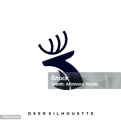 istock Deer Illustration Vector Design Template 1190325366