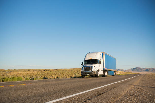 istock Semi Truck on Highway 1190325589