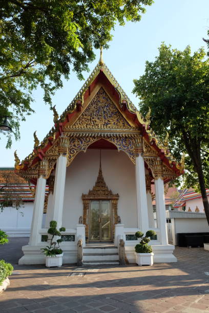 istock A small Buddhist shrine with a luxuriously decorated roof. 1190327336