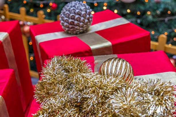 istock close up christmas ornaments for new year. 1190328296