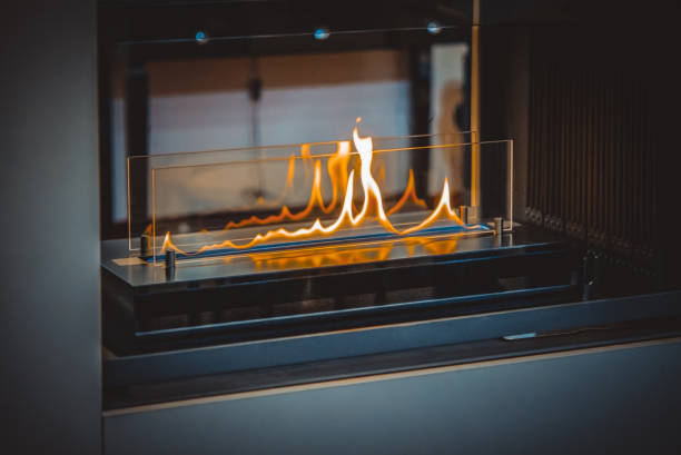 istock Biofireplace burn on ethanol gas. 1190328592
