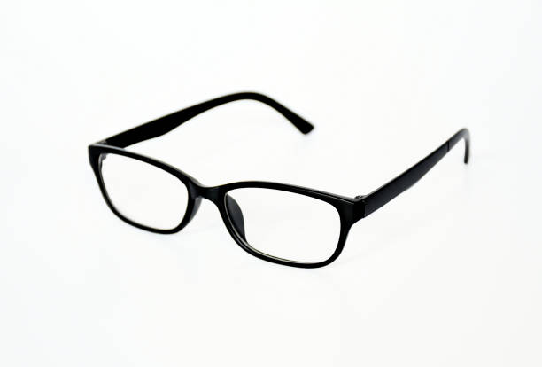 istock Object eyelglass, square eyewear in black frame on white background isolated .Accessory important for eye's problem people as myopia-nearsightedness or presbyopia (Farsightedness). eyeglass model. 1190328824