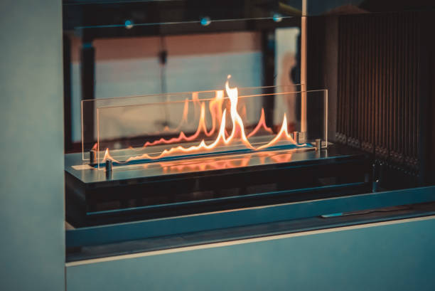 istock Biofireplace burn on ethanol gas. 1190328931