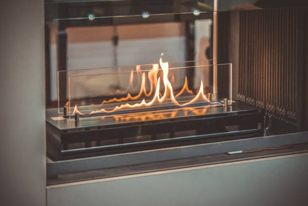istock Biofireplace burn on ethanol gas. 1190328937