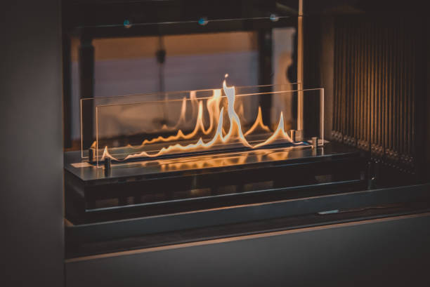istock Biofireplace burn on ethanol gas. 1190328942