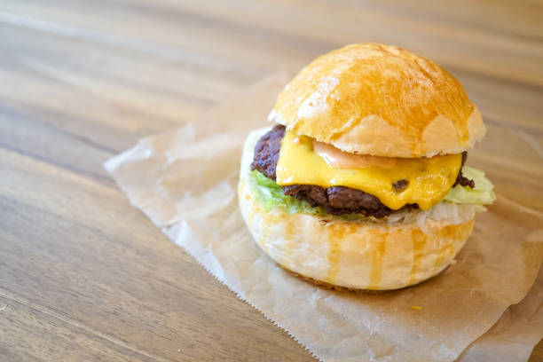 istock Meaty hamburger in a restaurant 1190335605