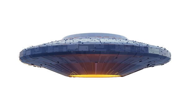 istock UFO, alien spaceship with extraterrestrial visitors, flying saucer 1190337342