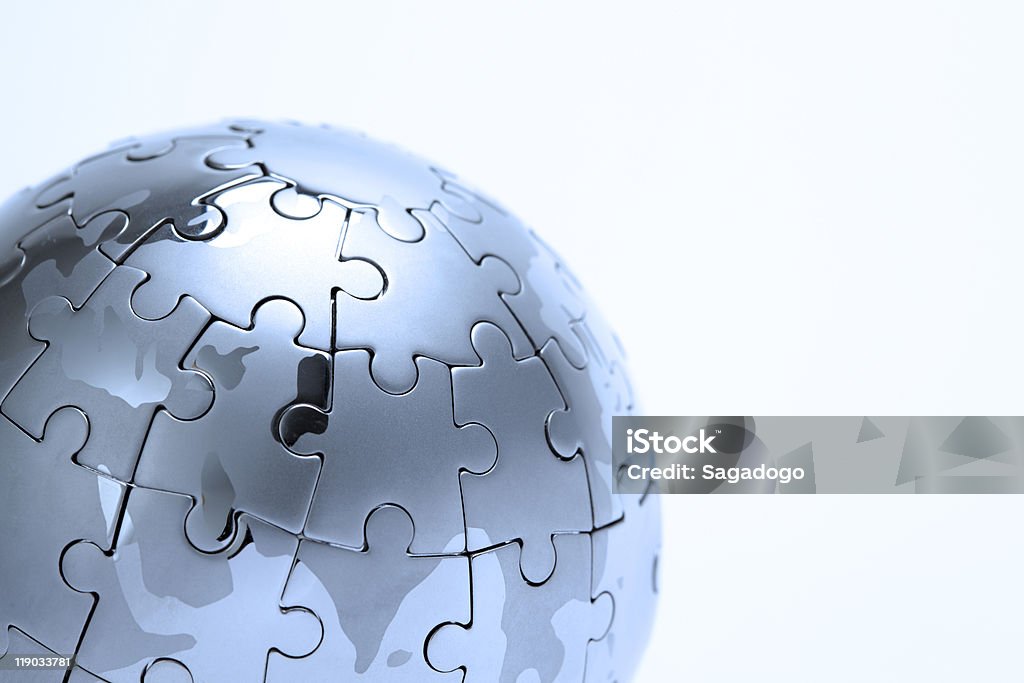 puzzle Globus aus Metall - Lizenzfrei Globus Stock-Foto