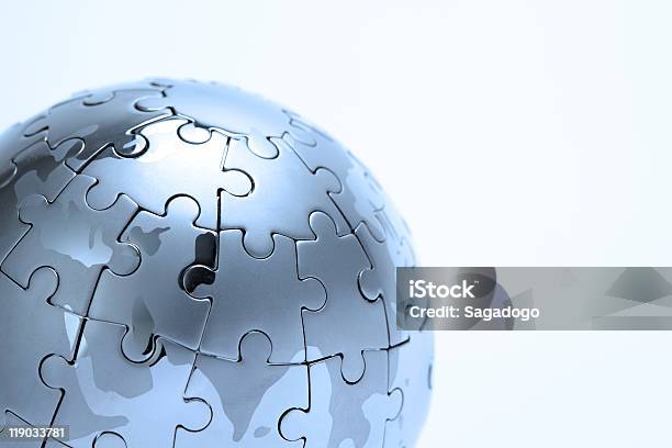 Puzzle Globus Aus Metall Stockfoto und mehr Bilder von Globus - Globus, Puzzle, Farbbild