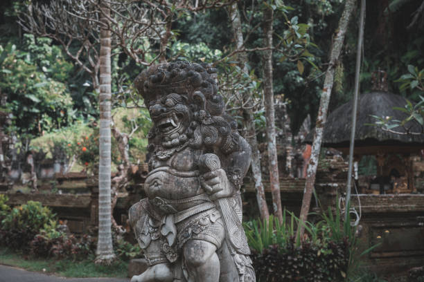istock A Balinese statue at a traditional temple 1190341794