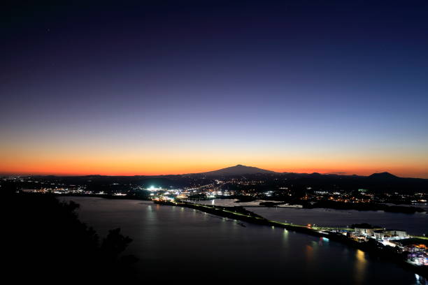 istock beautiful sunset and night view 1190343152