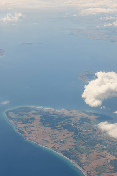 istock Denmark coastline viewed from the airplane. Atlantic ocean 1190346547