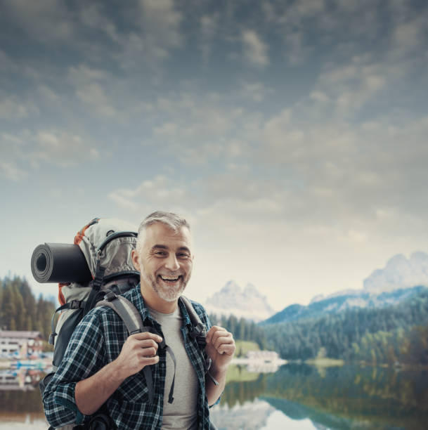 istock Hiker trekking on the mountains 1190347268