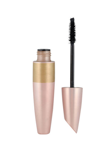 istock Black mascara drum in metallic pink tube 1190353307