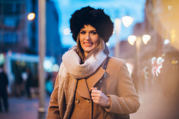 istock Beautiful woman downtown 1190354081
