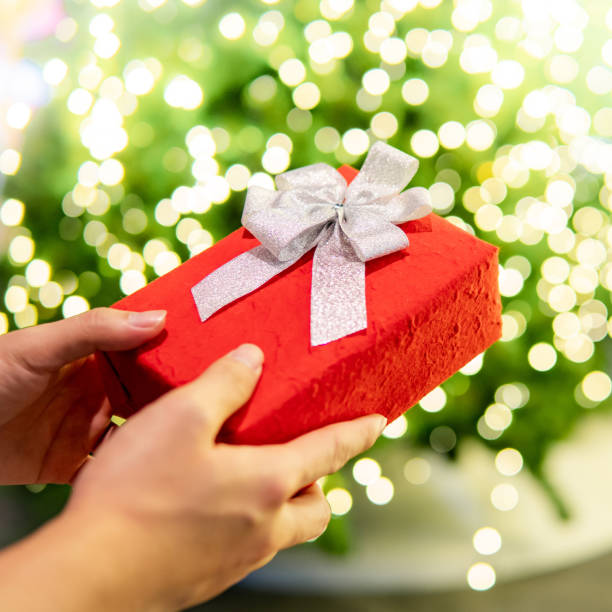 istock Christmas gift box or New Year present 1190355419
