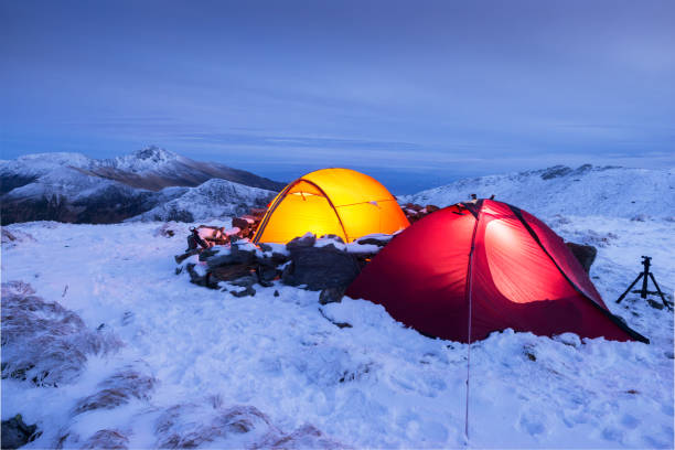 istock Wild winter camping in Romanian Carpathians, Rodna 1190356011