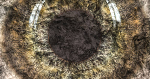 istock abstract dark brown background with eye 1190359198