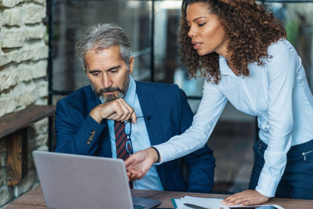 istock Discussing the report with the CEO 1190359265