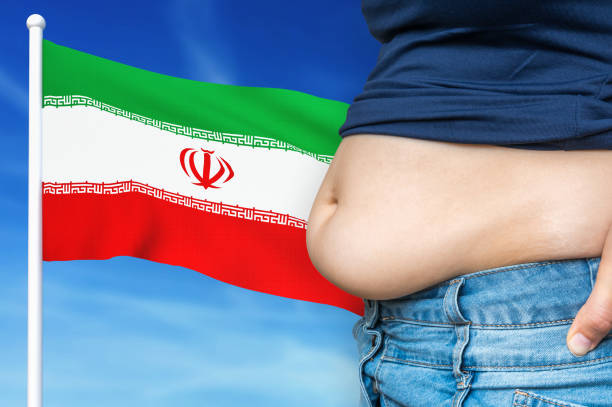 istock Obesity problem in Iran. Overweight woman on background. 1190364184