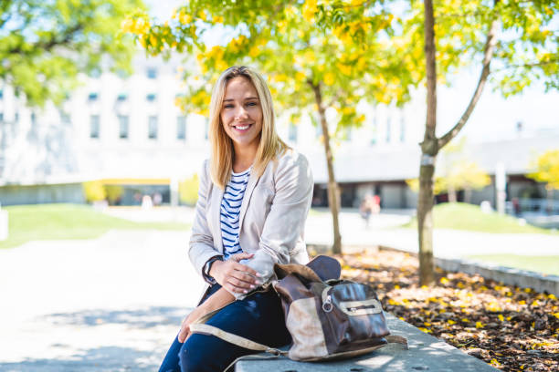 istock Cheerful Female Law Student Taking Break from Classes 1190367456