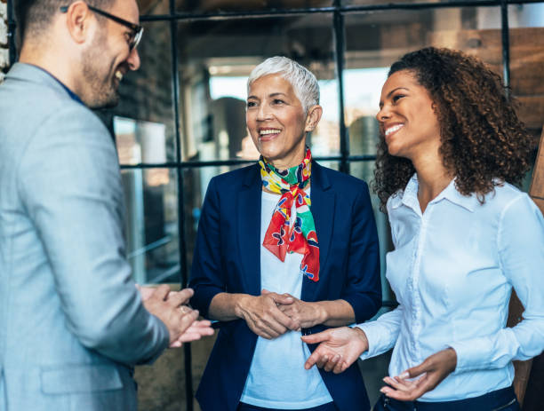 istock Business people having casual conversation 1190368360