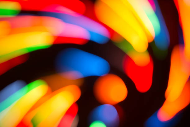 istock Abstract picture of bright colored dynamic lights 1190368684