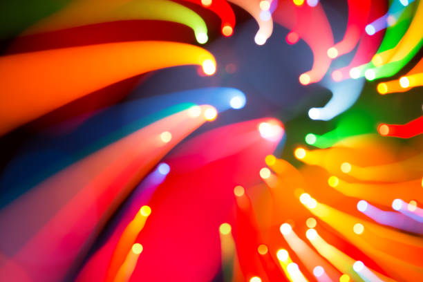 istock Abstract picture of bright colored dynamic lights 1190369269