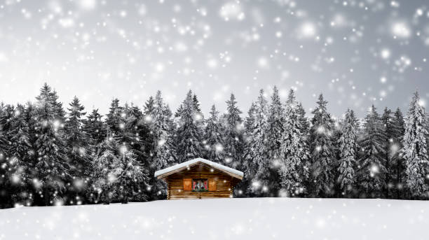 istock Cozy ski hut in snowy Mountains 1190369617