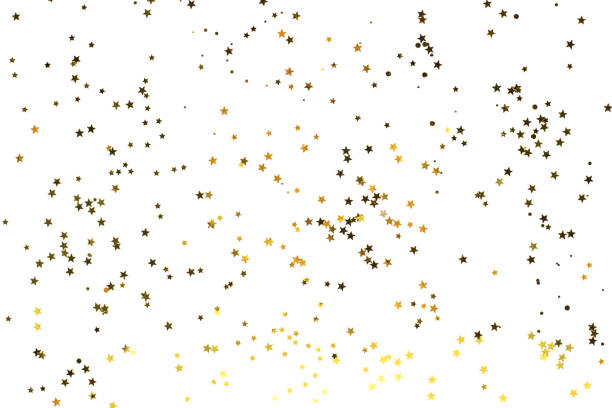 istock Bunch of gold stars on white background. 1190372343