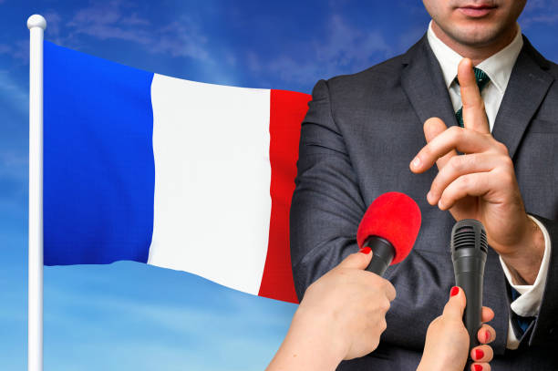 istock Press conference in France 1190372480