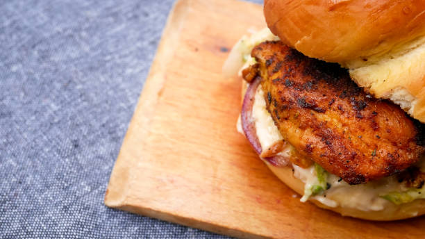 istock Meaty hamburger in a restaurant 1190383854