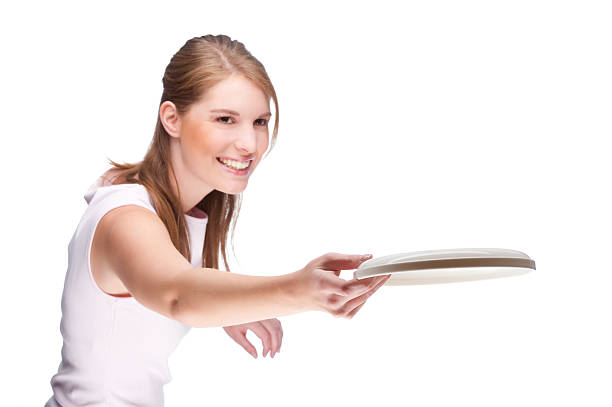 istock Woman with frisbee 119038862