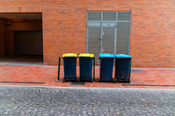 istock Modern trash bins for waste segregation. Separate waste collection. Management recycle garbage 1190388782