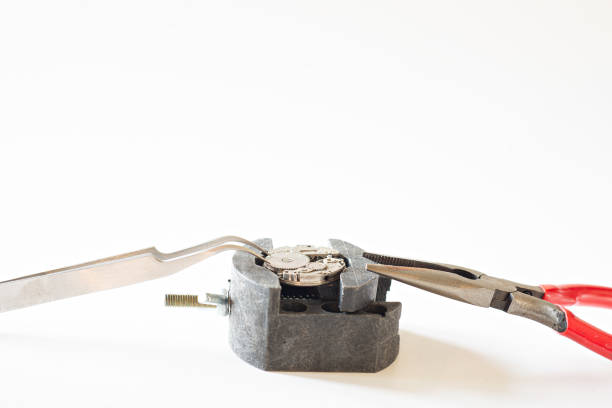 istock Cleaning and repairing a watch 1190392396