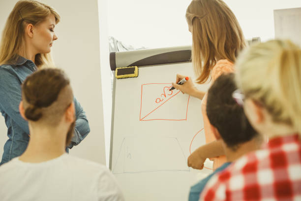 istock Teacher teaching mathematics to college students 1190392413