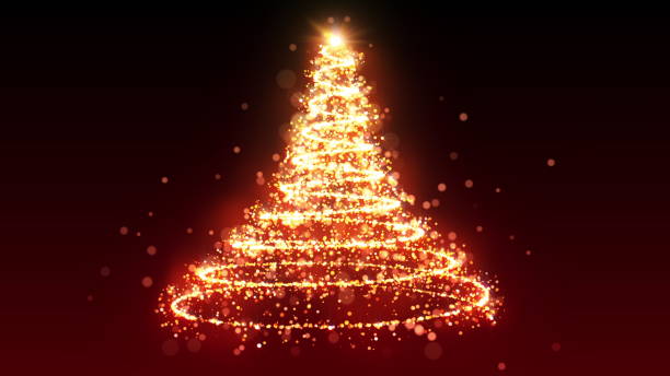 istock Golden glitter flight with sparkling light. Shining Christmas particles intro 1190395591