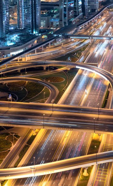 istock Elevated highway and viaduct in Dubai. 1190399526