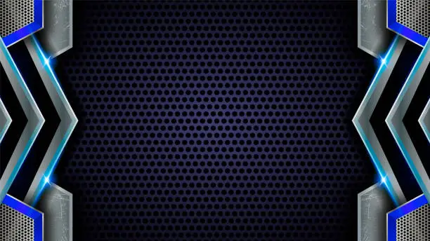 Vector illustration of blue steel abstract background vector illustration