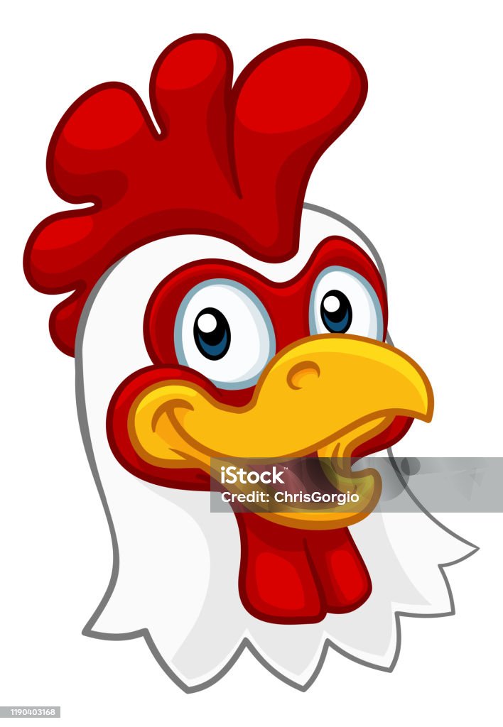 Chicken Cartoon Rooster Cockerel Character Stock Illustration - Download  Image Now - Chicken - Bird, Vector, Cartoon - iStock