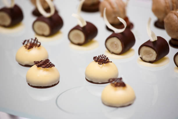 istock Small cute desserts on gala banquet 1190406278