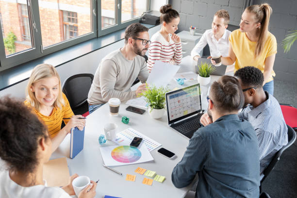 istock Young creative business people meeting at office. 1190407280