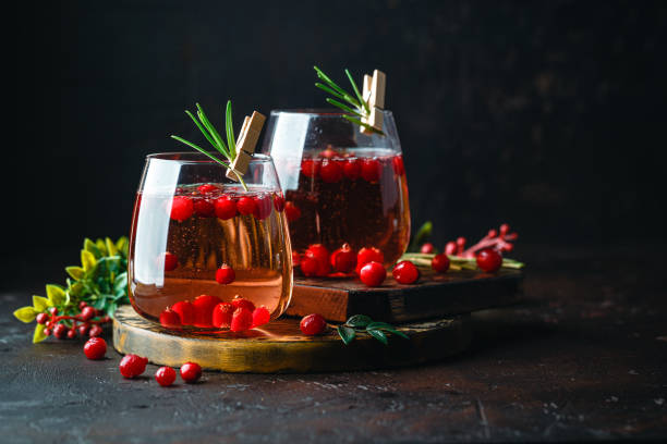 istock Cranberry cocktail in glasses 1190407336