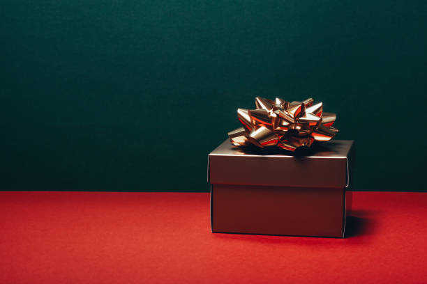 istock Luxurious gift on a trendy background 1190412397